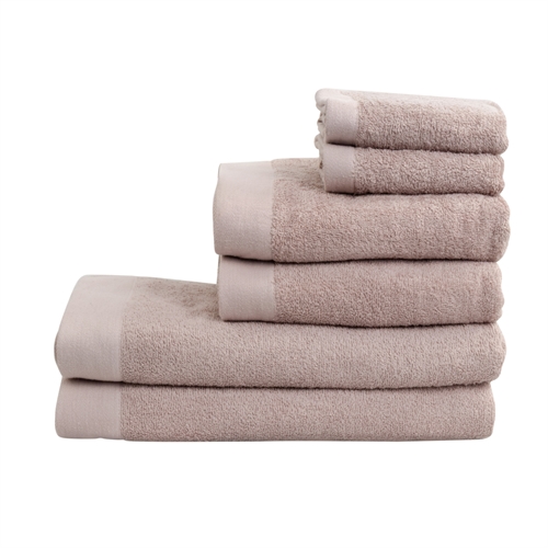 Rosa Håndklædepakke med 6 stk. - 100% Blødt bomuld med høj absorberingsevne - Rosafarvet håndklæder fra danske By Borg