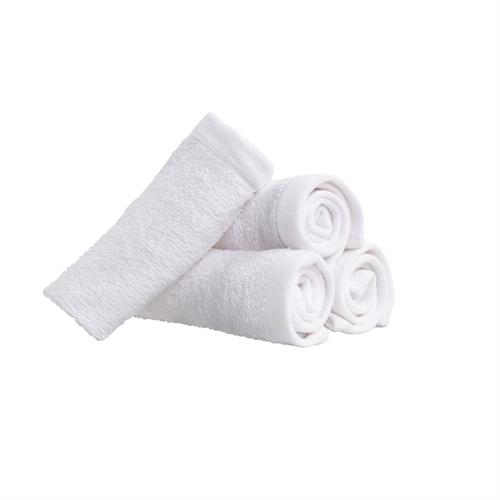 Vaskeklude 4-pak - 100% Blødt bomuld med høj absorberingsevne - 30x30 cm - Hvide vaskeklude fra danske By Borg