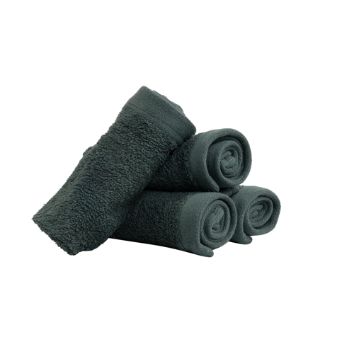 Vaskeklude 4-pak - 100% Blødt bomuld med høj absorberingsevne - 30x30 cm - Mørkegrønne vaskeklude fra danske By Borg