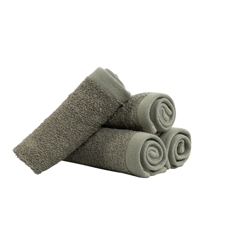 Vaskeklude 4-pak - 100% Blødt bomuld med høj absorberingsevne - 30x30 cm - Lysegrønne vaskeklude fra danske By Borg