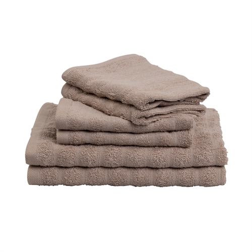 Håndklæder 2 stk. 100% kæmmet bomuld - Bløde sand farvet håndklæder 50x100 cm fra Borg Living