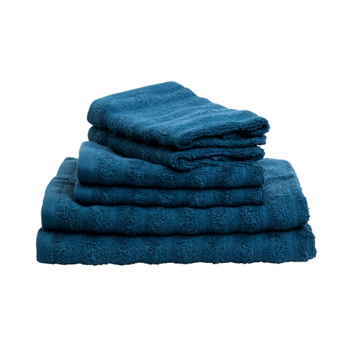 Håndklæder 2 stk. 100% kæmmet bomuld - Bløde blå håndklæder 50x100 cm fra Borg Living