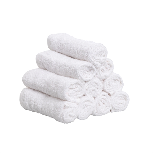 Vaskeklude 10-pak - 100% blød bomuld med høj absorberingsevne - 30x30 cm - Hvide vaskeklude fra IN Style