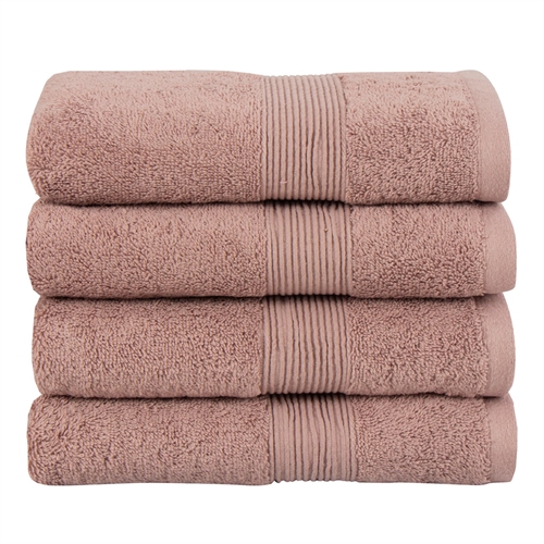 Økologisk håndklæde - 50x100 cm - 100% GOTS-certificeret bomuld - Støvet rosa håndklæde fra Premium By Borg