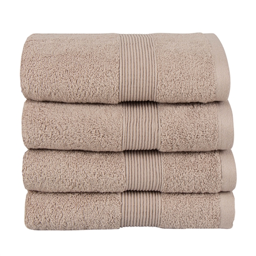 Økologisk håndklæde - 50x100 cm - 100% GOTS-certificeret bomuld - Sandfarvet håndklæde fra Premium By Borg