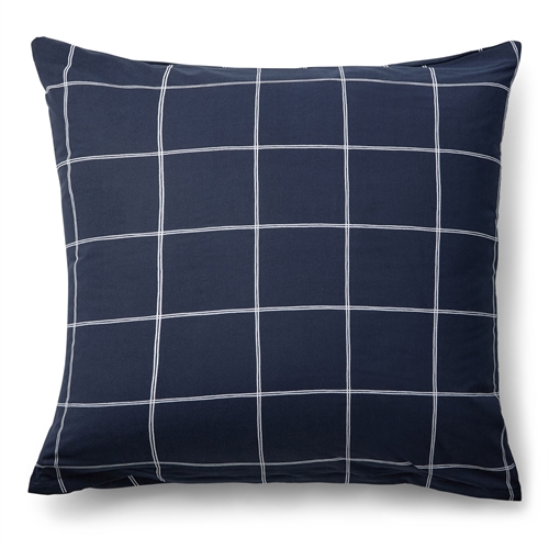  Pudebetræk 60x63 cm - 100% bomuld - Mørkeblåt hovedpudebetræk med hvide tern - Nordstrand Home