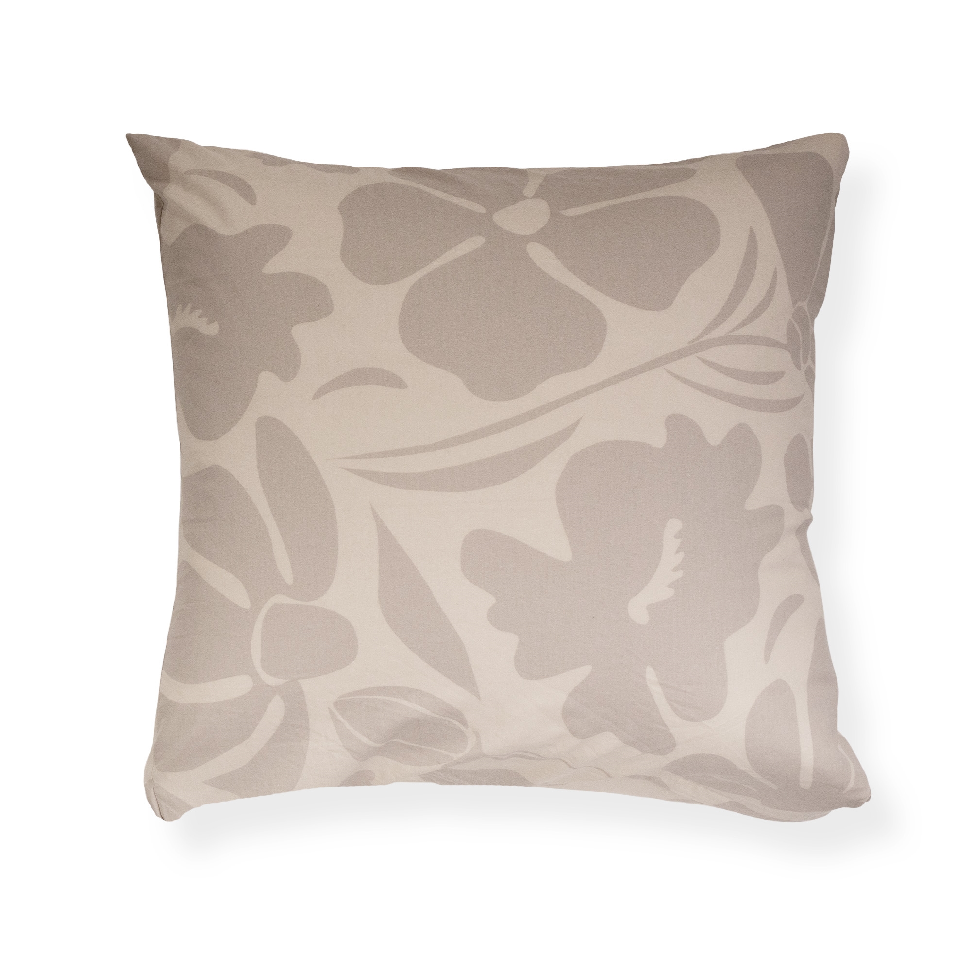 Pudebetræk 60x63 cm - 100% bomuld - Brunt blomster design