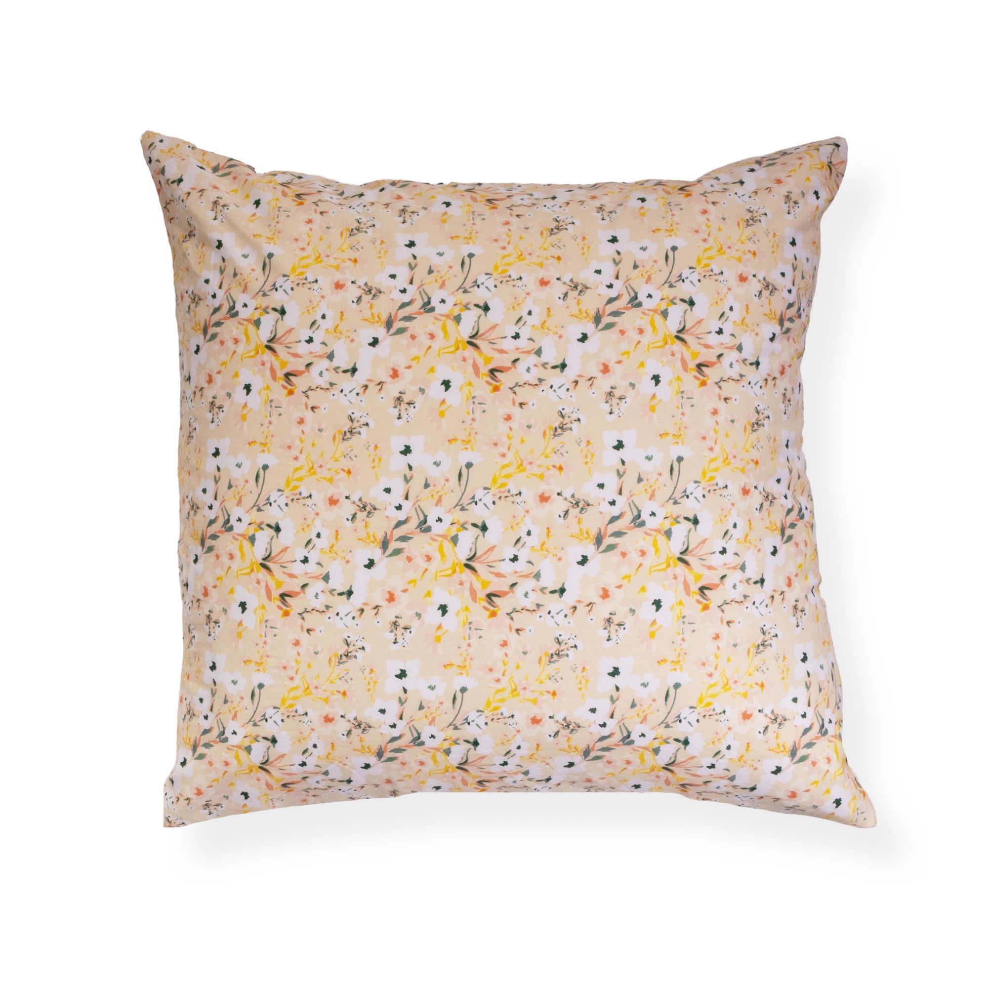 Pudebetræk 60x63 cm - 100% bomuld - Blomster design