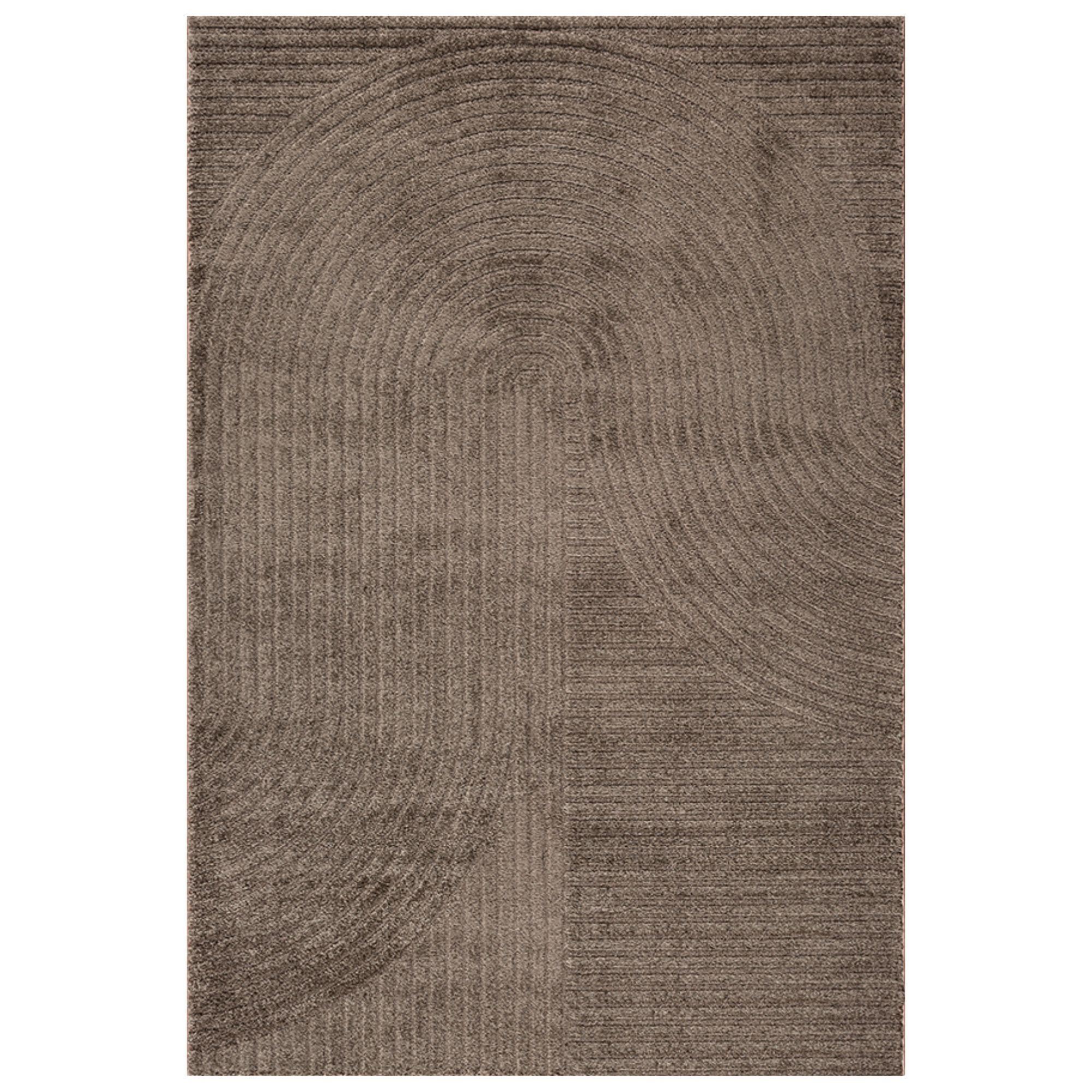 Gulvtæppe - 140x200 cm - Vævet - Brun med mønster - Elio - Nordstrand Home
