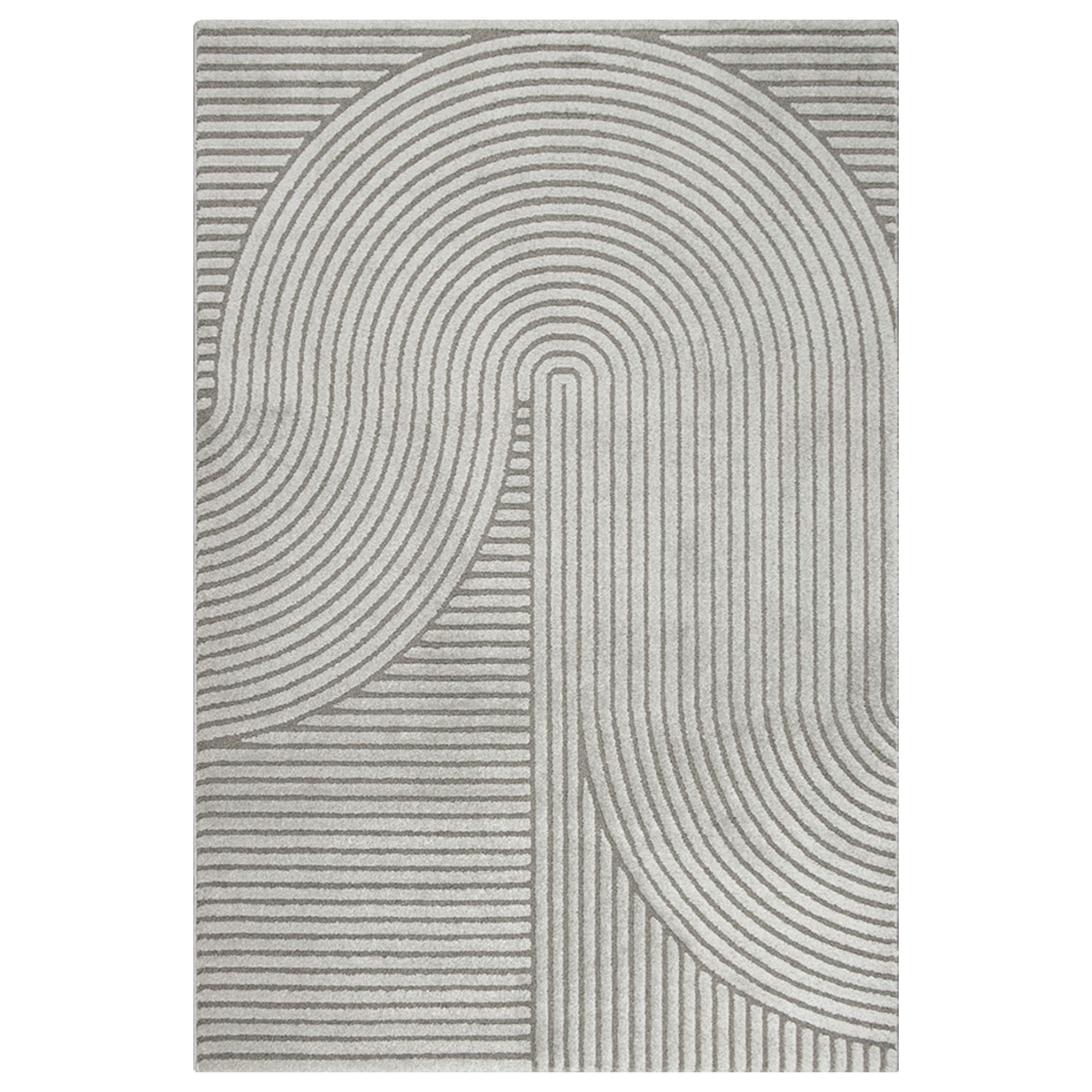 Gulvtæppe - 200x290 cm - Vævet - Grå med mønster - Elio - Nordstrand Home