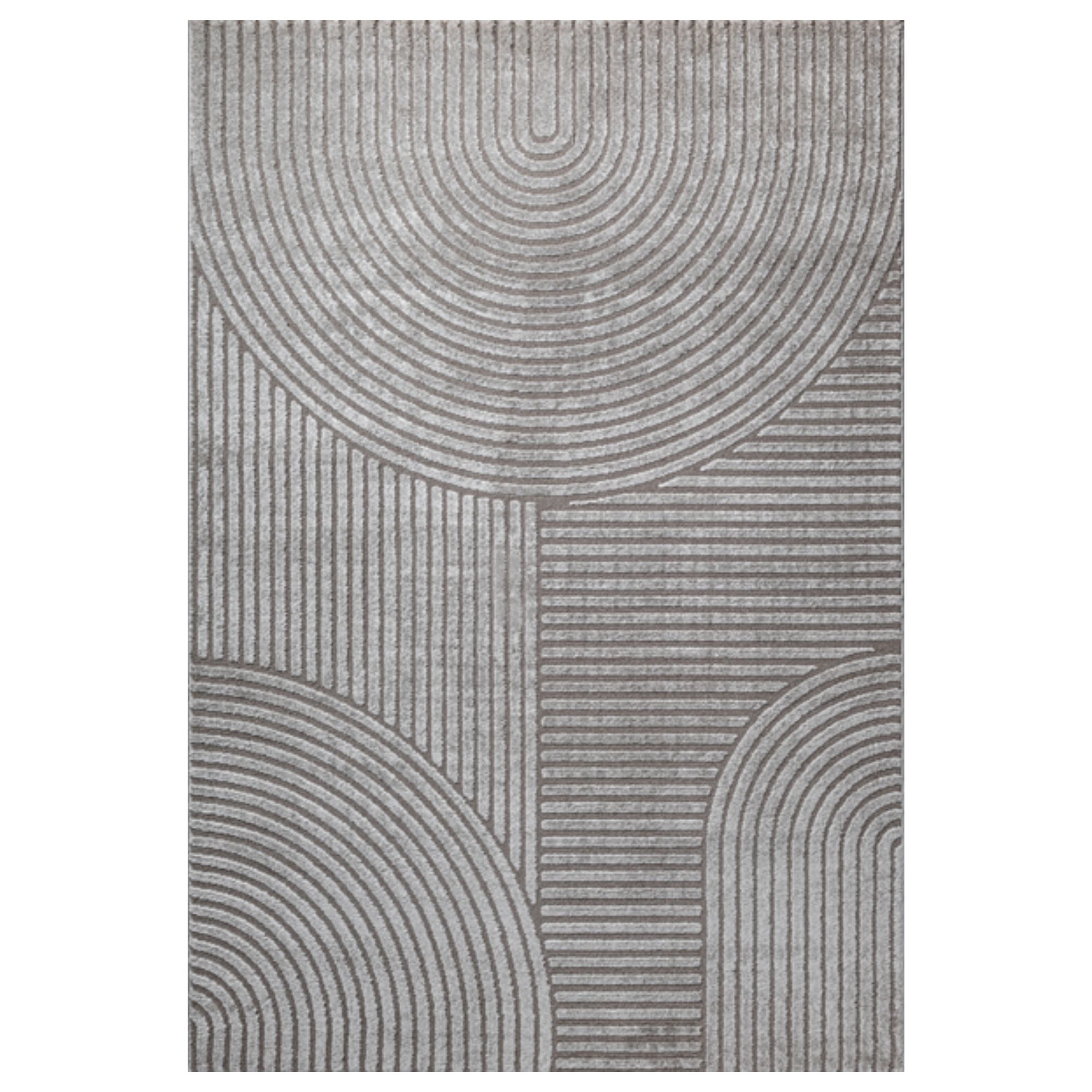 Gulvtæppe - 140x200 cm - Vævet - Grå med mønster - Elio - Nordstrand Home
