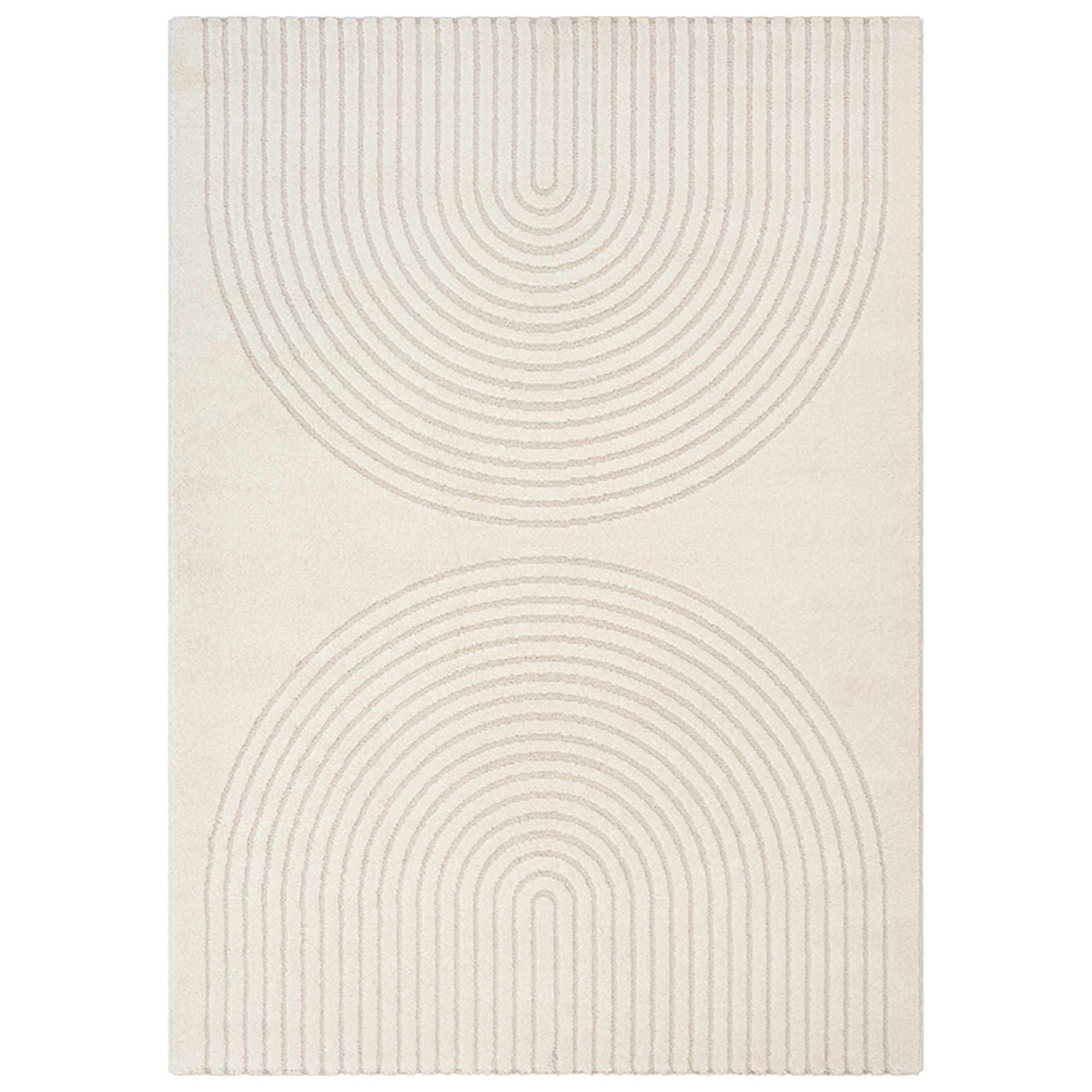 Gulvtæppe - 80x150 cm - Vævet - Cremefarvet med mønster - Eclipse - Nordstrand Home