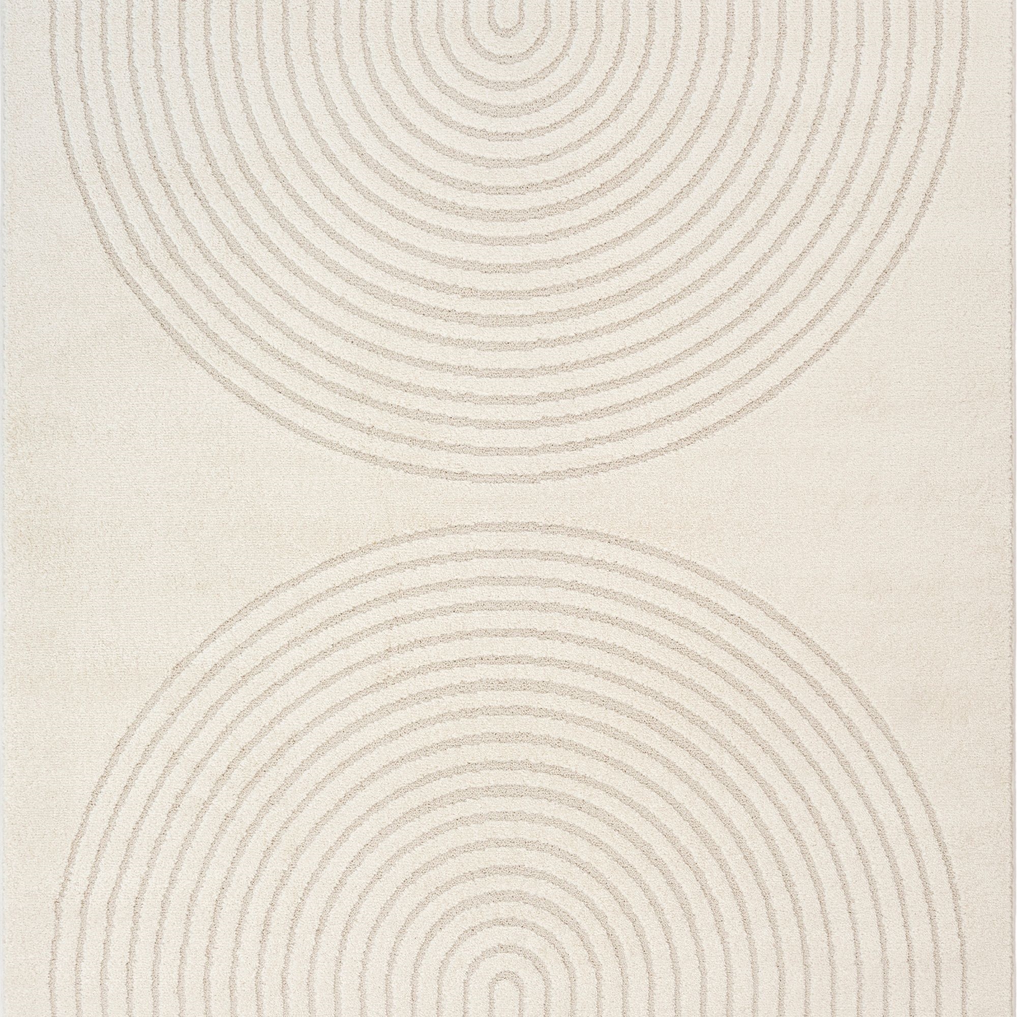 Gulvtæppe - 240x340 cm - Vævet - Cremefarvet med mønster - Eclipse - Nordstrand Home