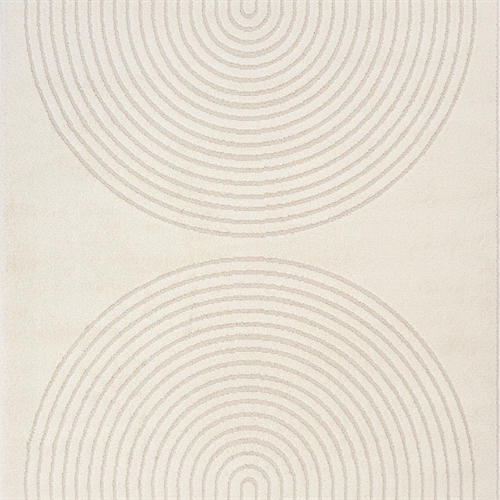 Gulvtæppe - 140x200 cm -  Vævet - Cremefarvet med mønster - Eclipse - Nordstrand Home