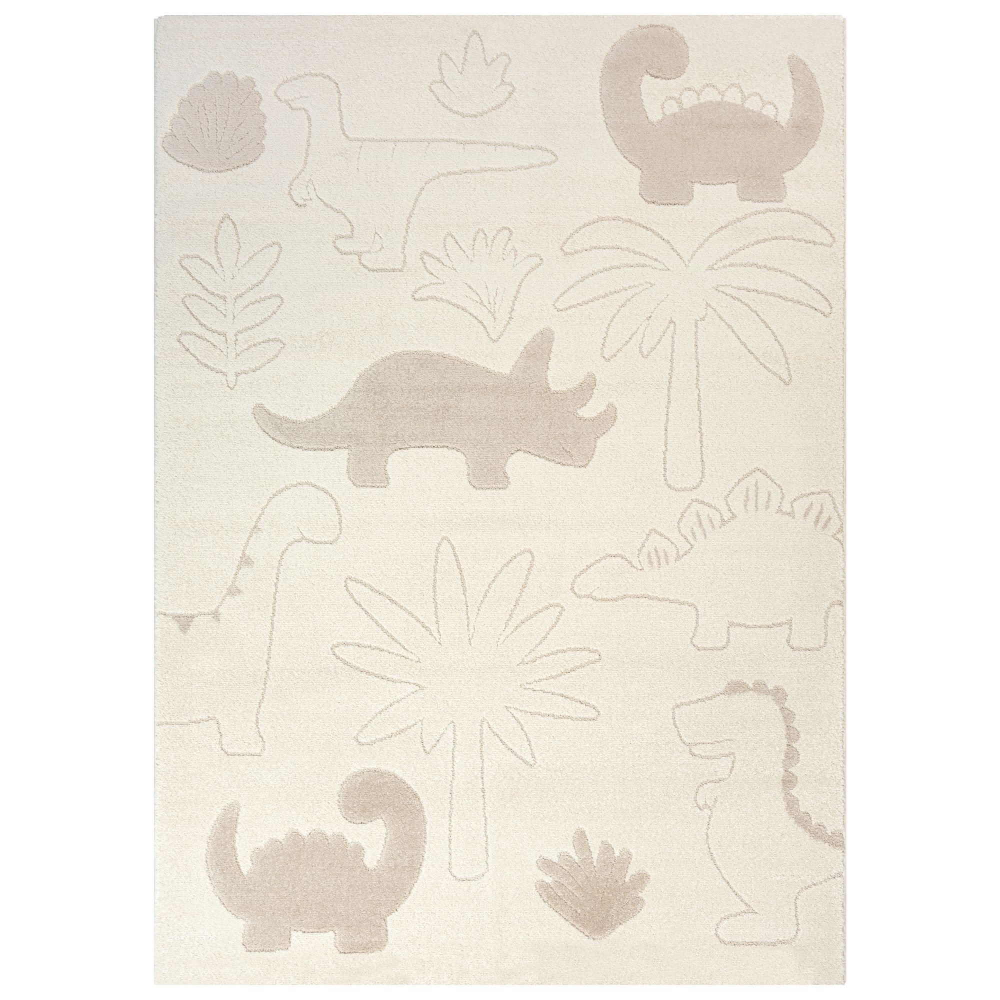 Børnegulvtæppe - Beige med dinosaur - Eclipse - Nordstrand Home