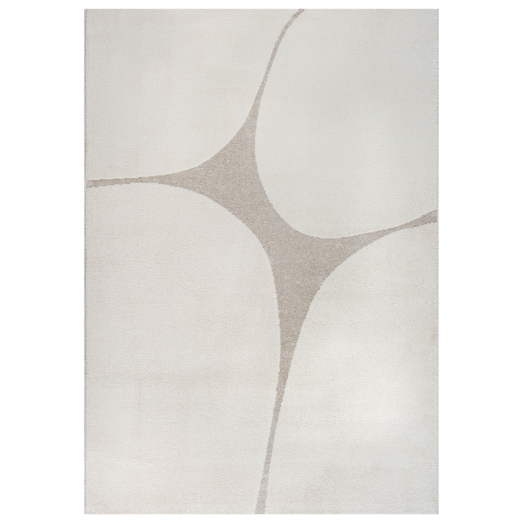 Gulvtæppe - 140x200 cm - Vævet - Cremefarvet med mønster - Eclipse - Nordstrand Home