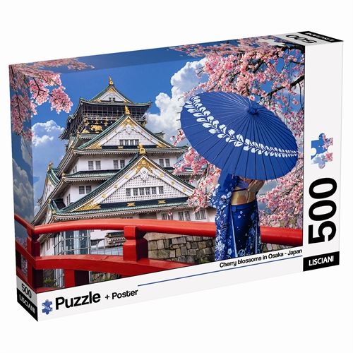 Puslespil med 500 brikker - Japan - inkl. dobbeltsiddet plakat