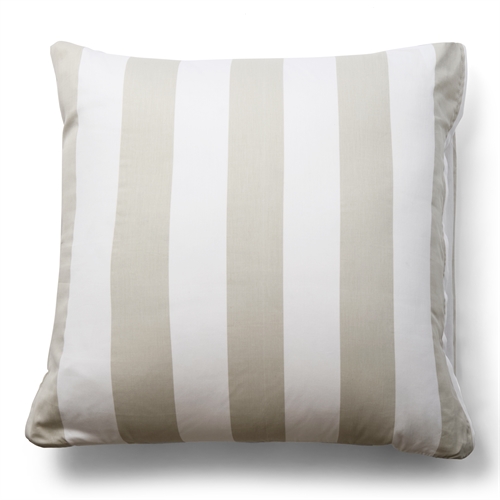 Pudebetræk i 100% blødt og lækkert bomuldssatin - 60x63 cm - Gråt og hvidt - Nordic Stripe pudebetræk fra By Night