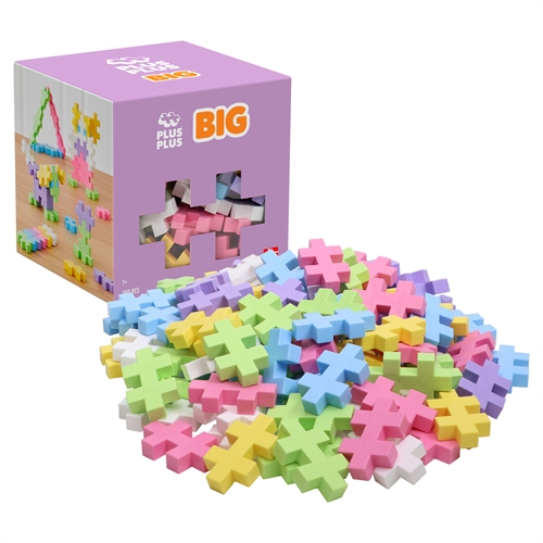 Plus-Plus BIG byggebrikker i pastelfarver - 100 dele
