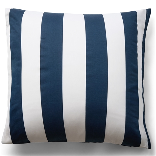 Pudebetræk i 100% blødt og lækkert bomuldssatin - 60x63 cm - Blåt og hvidt - Nordic Stripe pudebetræk fra By Night