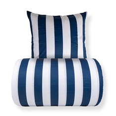 Sengetøj - 100% bomuldssatin - Nordic Stripe - Brede blå striber