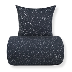 Sengetøj - 100% Bomuld - Zodiac black - Vendbart med stjerner 
