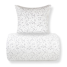 Sengetøj - 100% Bomuld - Zodiac white - Vendbart med stjerner 