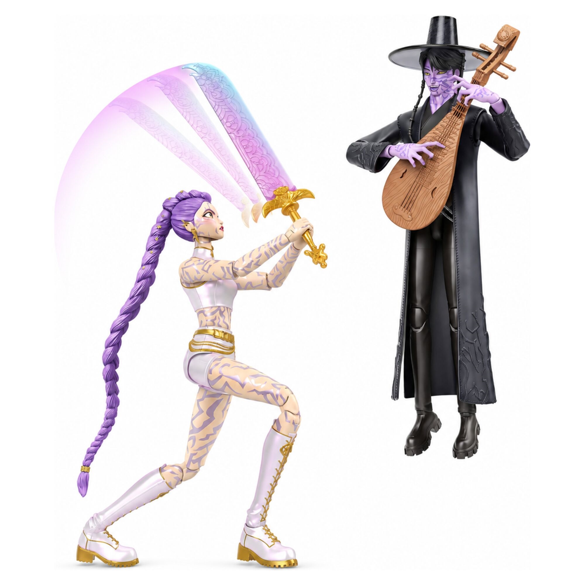 KPop Demon Hunters Rumi og dæmon Jinu actionfigurer - 2-pak