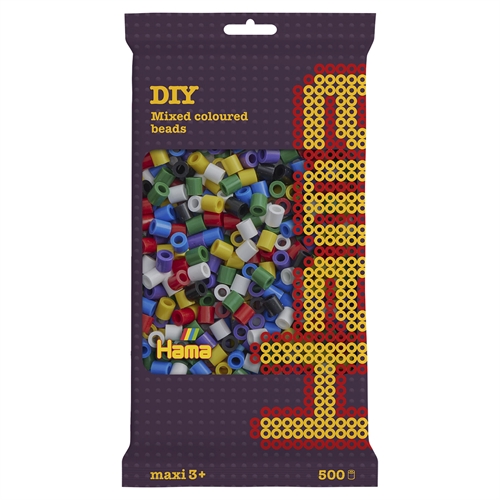 Hama Maxi perler - 500 perler - Klassiske farver