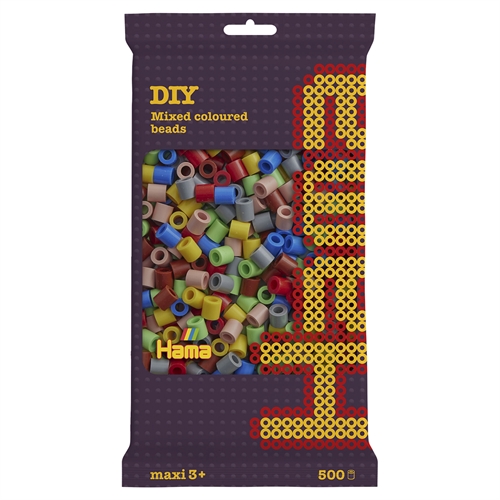 Hama Maxi perler - 500 perler - Varme farver