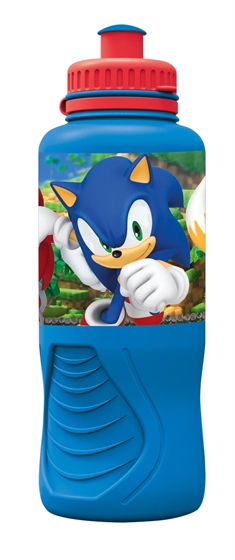 Sonic blå drikkedunk - Drikkedunk med tud til børn - Sonic, Tails og Knuckles