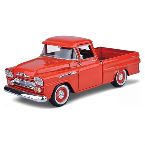1958 Chevrolet Apache Fleetside Pickup - Rød modelbil