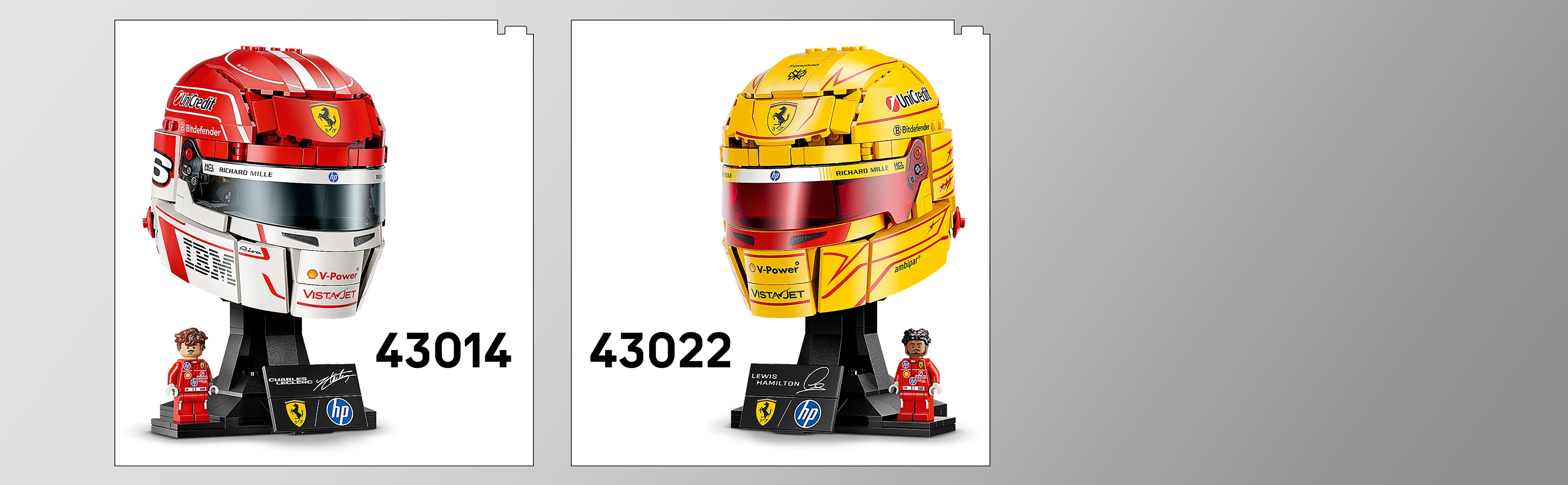 LEGO Editions Ferrari F1 hjelme 43014 og 43022