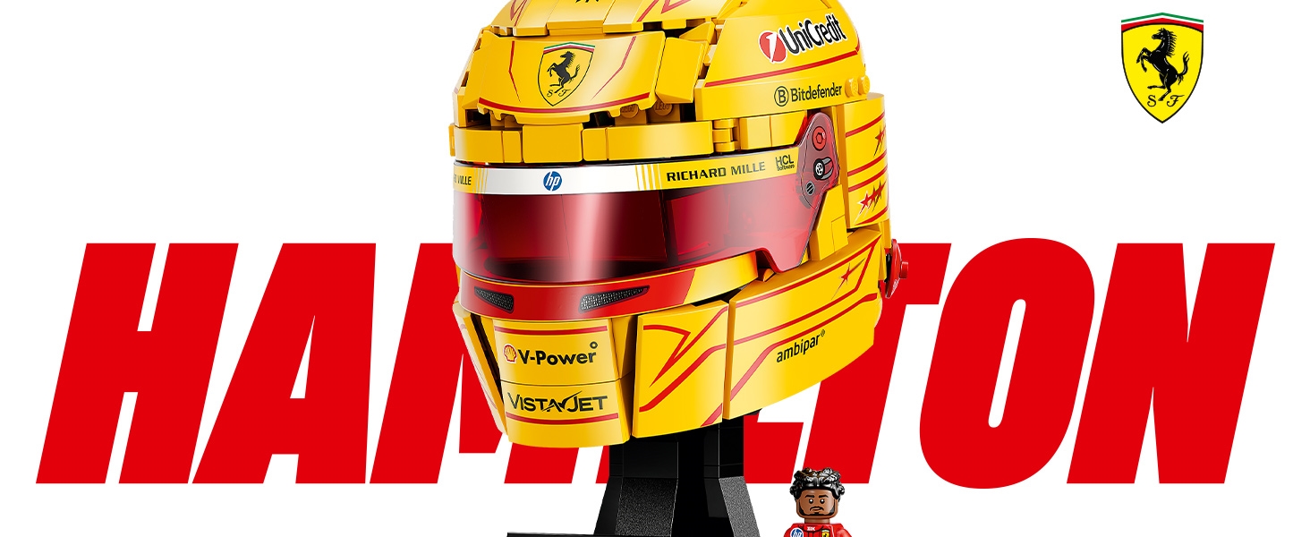 LEGO Scuderia Ferrari HP Lewis Hamilton-hjelm 43022 detalje