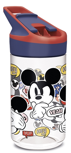 Mickey Mouse  drikkedunk - Drikkedunk med flipfunktion og sugerør - Disney