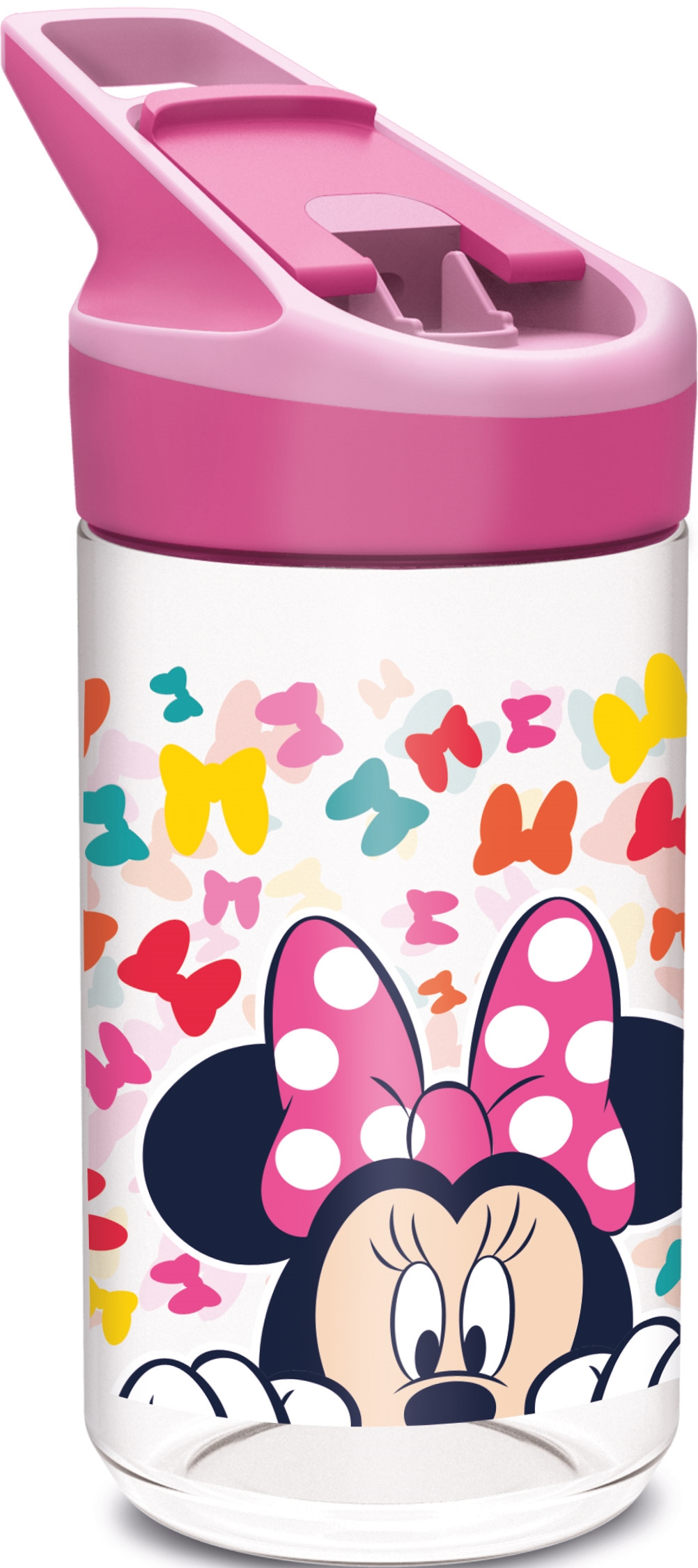 Disney Minnie Mouse drikkedunk - Vandflaske med flipfunktion og sugerør