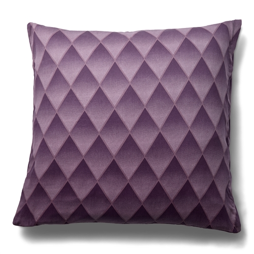 Pudebetræk i 100% blødt og lækkert bomuldssatin - 60x63 cm - Harlekinmønster i en flot lilla farve - Pudebetræk fra By Night