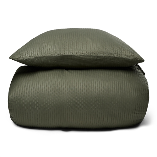 Bæk og Bølge sengetøj - Sengesæt i microfiber - 140x200 cm - Grønt krepp sengelinned fra IN Style