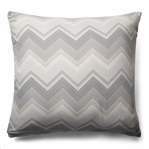 Pudebetræk 60x63 cm - Gråt zig zag mønstret hovedpudebetræk - Microfiber pudebetræk - IN Style