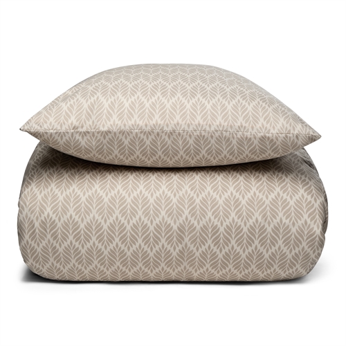 Sengetøj 140x200 cm - Mønstret sandfarvet sengesæt - Microfiber sengelinned - IN Style sengelinned 