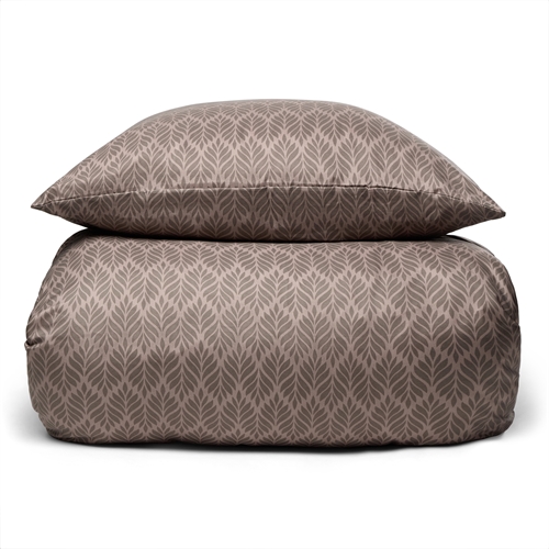 Sengetøj 140x200 cm - Mønstret brunt sengesæt - Microfiber sengelinned - IN Style sengelinned 