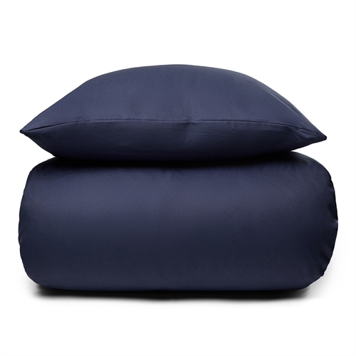 Sengetøj 140x220 cm - Ensfarvet mørkeblåt sengesæt - Microfiber sengelinned - IN Style sengelinned 