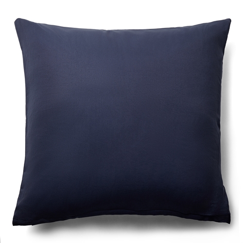  Pudebetræk 60x63 cm - Ensfarvet mørkeblåt hovedpudebetræk - Microfiber pudebetræk - IN Style