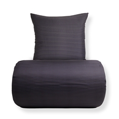 Sengetøj - Microfiber - Stribet sort