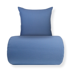 Sengetøj - Bæk og bølge - Microfiber - Blå seer sucker
