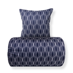 Sengetøj - Microfiber - Blåt wave print