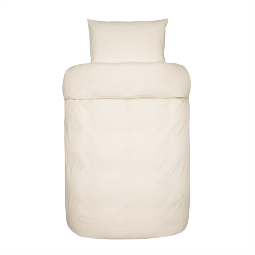 Krepp sengetøj 200x220 cm - Lyra beige - Sengetøj i 100% økologisk bomuld - Høie dobbelt dynebetræk