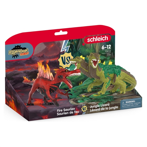Ild saurian vs. Jungle øgle  - 70834 - Schleich Eldrador