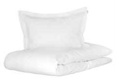 Sengetøj 240x220 cm - Turistrib hvid - Dobbeltdyne betræk - 100% Økologisk bomuldssatin - Turiform sengetøj