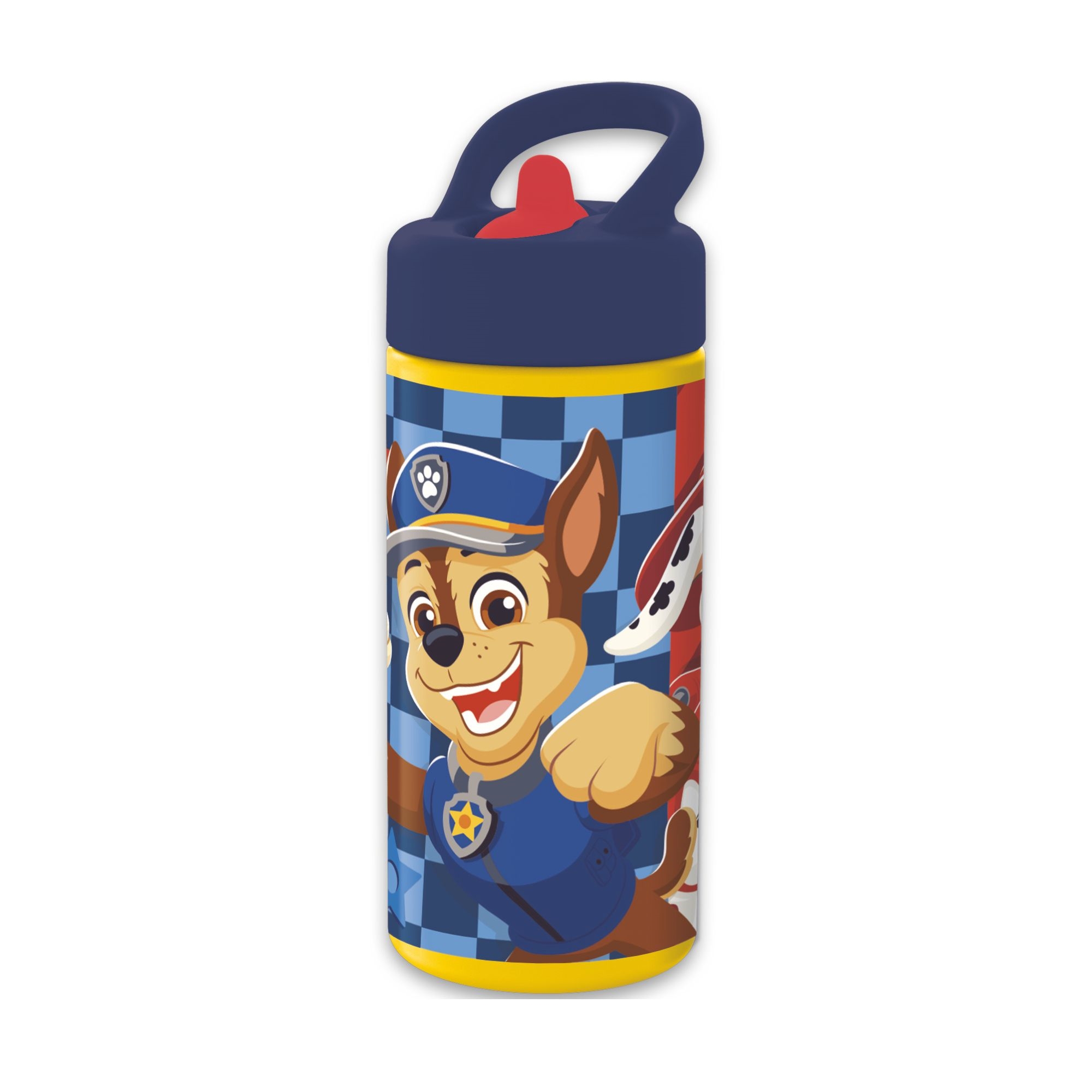 Paw Patrol drikkedunk - Vandflaske med flipfunktion og sugerør